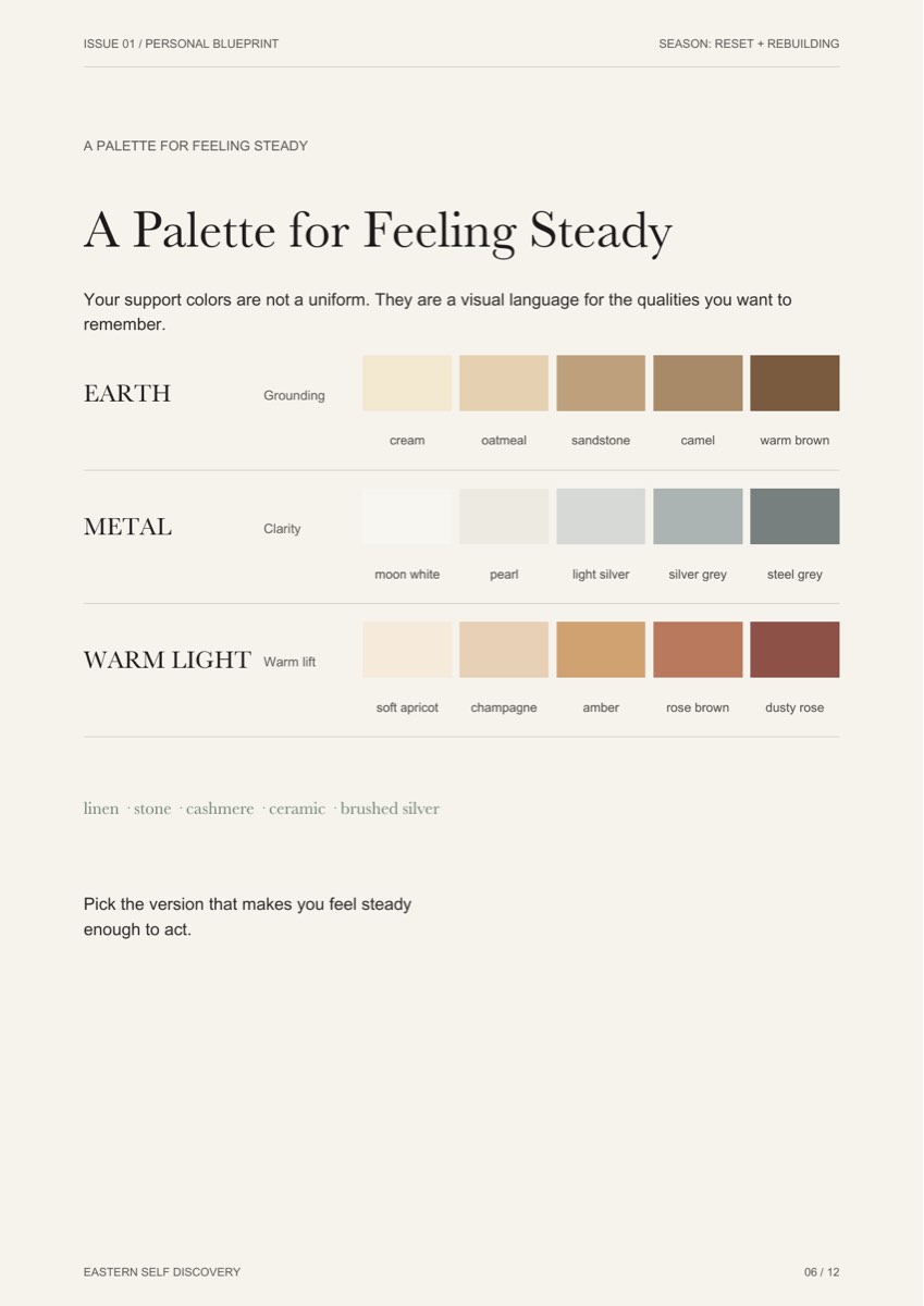 P6 PALETTE + DAILY ANCHORS
